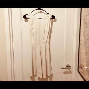 Mostly Backless White Mini Dress